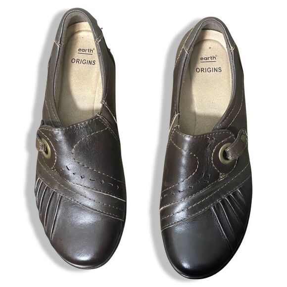 EARTH ORIGINS Glendale Gabrielle Womens Brown Leather Loafer, Size 7.5 - Picture 3 of 10